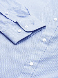 Raymond Men Pure Cotton Slim Fit Micro Checks Cutaway Collar Formal Shirt