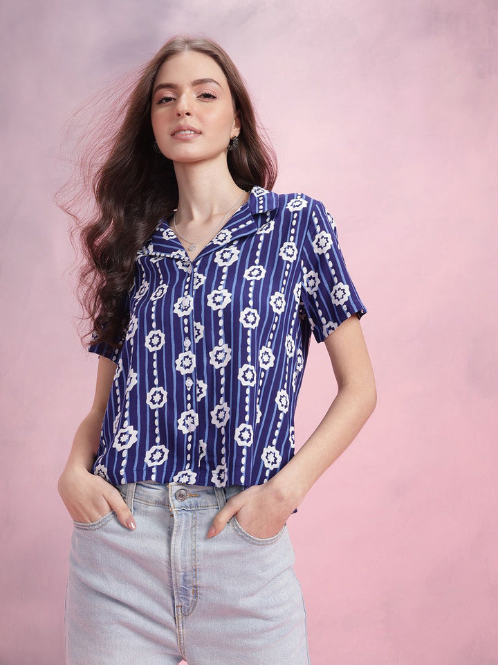 DressBerry Women Opaque Printed Casual Shirt