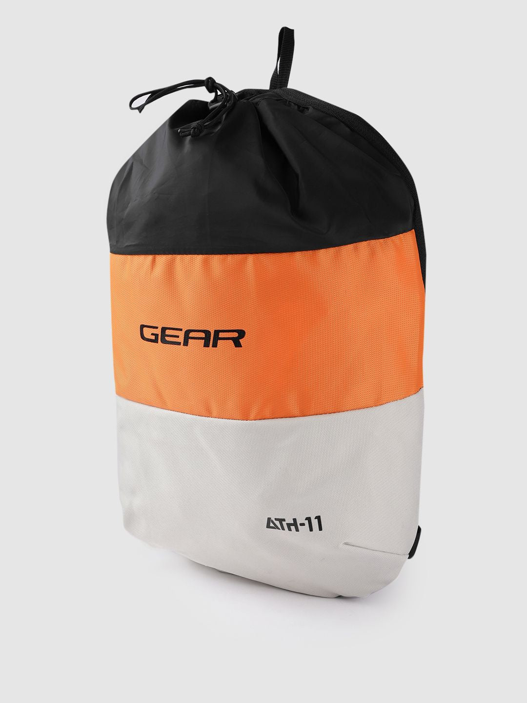 Gear Unisex Black & Yellow Colourblocked Brand Logo Print Backpack