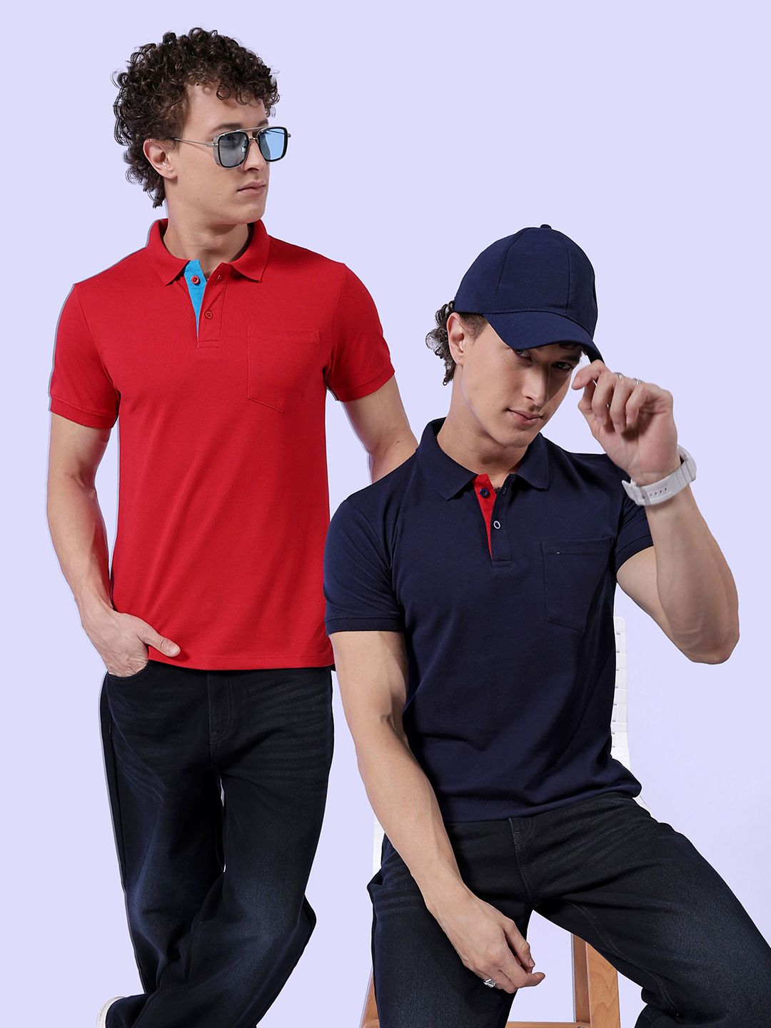 The Indian Garage Co Pack of 2 Polo Collar T-shirt