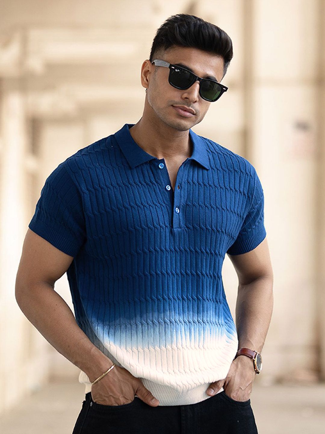 Powerlook Men Polo Collar T-shirt