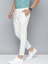 The Indian Garage Co Men White Slim Fit Trousers
