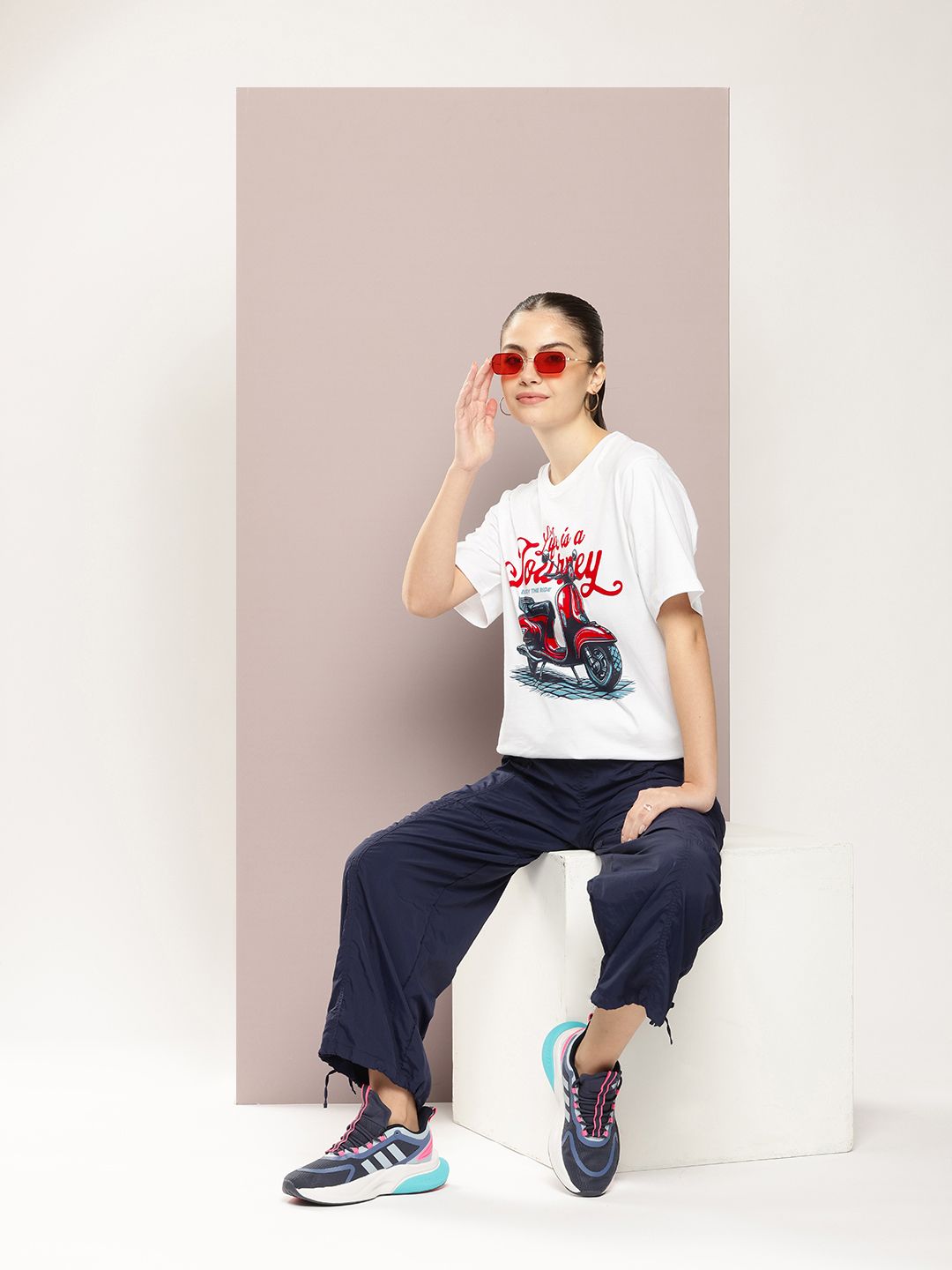 DILLINGER Women Graphic Printed Oversized T-shirt