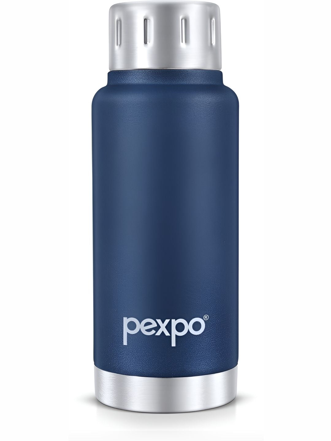 Pexpo Cameo Denim Blue Stainless Steel Double Wall Hot and Cold Flask Water Bottle 300ml