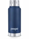 Pexpo Cameo Denim Blue Stainless Steel Double Wall Hot and Cold Flask Water Bottle 300ml