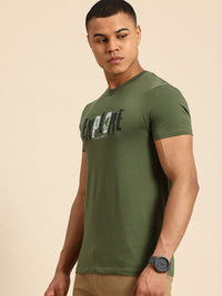 Being Human Typography Printed Pure Cotton T-shirt