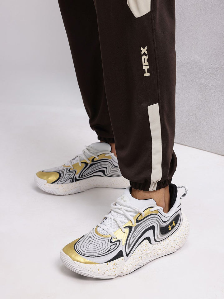 HRX by Hrithik Roshan Men Side Striped Mid-Rise Rapid-Dry Training Joggers