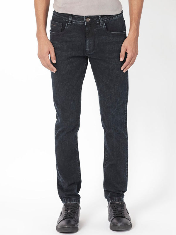 Lelaki Arnab Langka Anket Slim Fit Mid-Rise Regangan Seluar Jeans