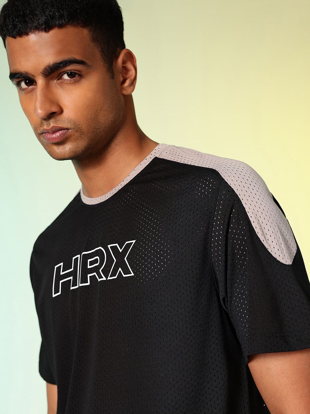 HRX by Hrithik Roshan Relaxed Fit Printed Rapid-Dry Training or Gym Sports T-shirt