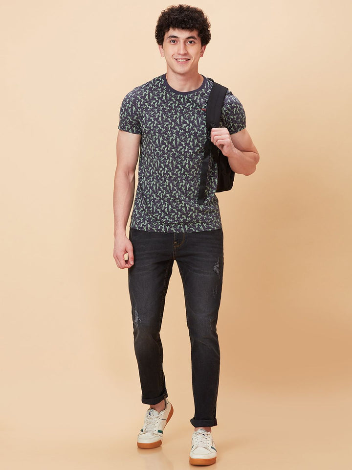 Being Human Men Slim Fit Low Distress Light Fade Jeans