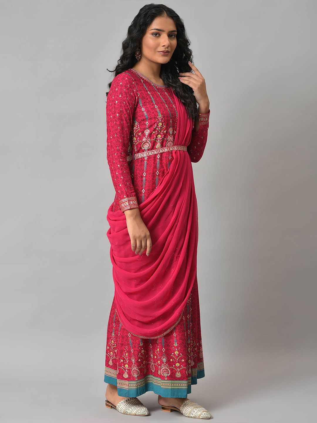 W Ethnic Motifs Maxi Dress