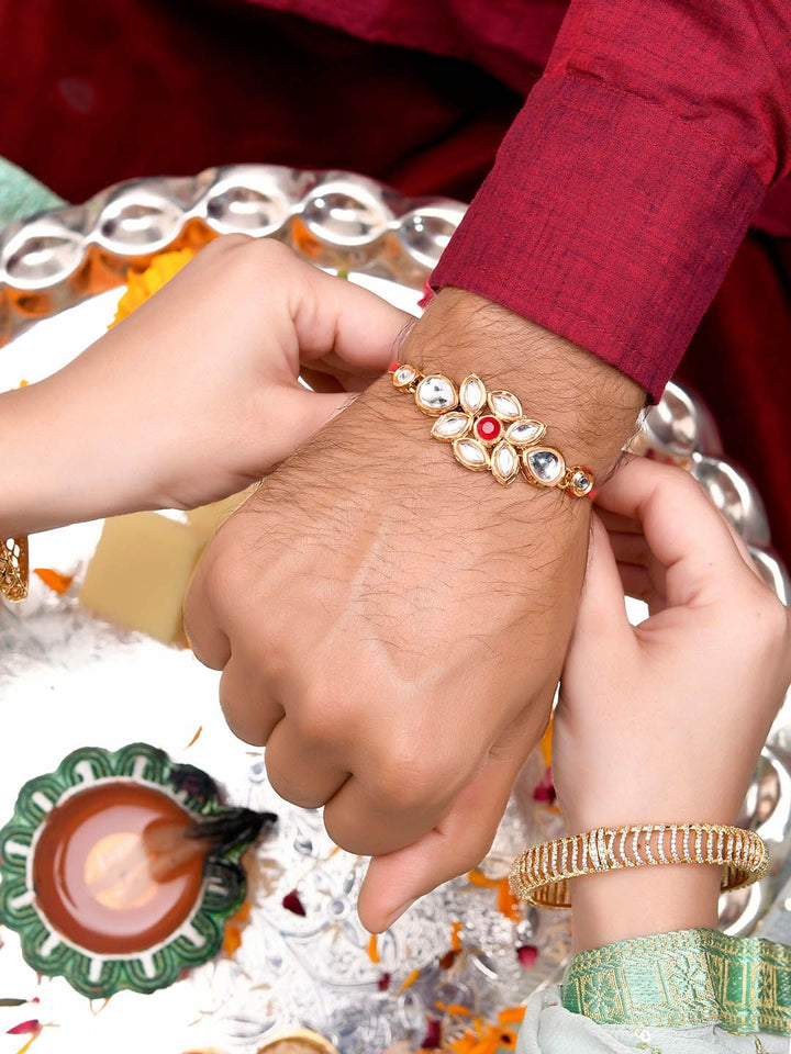 Voylla Ethnic Kundan Polki Thread Rakhi