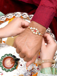 Voylla Ethnic Kundan Polki Thread Rakhi