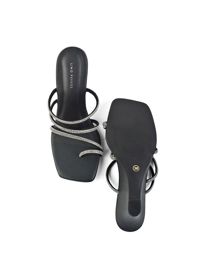 Lino Perros Embellished Open Toe Wedge Sandals