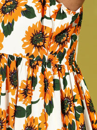 Berrylush Curve Plus Size Floral Print Fit & Flare Mini Dress