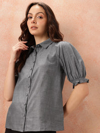 all about you Puff Sleeves Casual Shirt