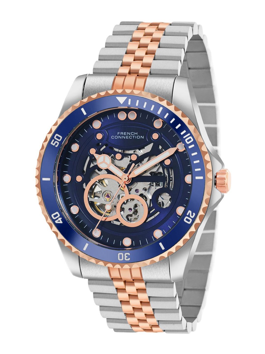 French Connection Men Skeleton Dial  Analogue Automatic Motion Watch FCA19URTM