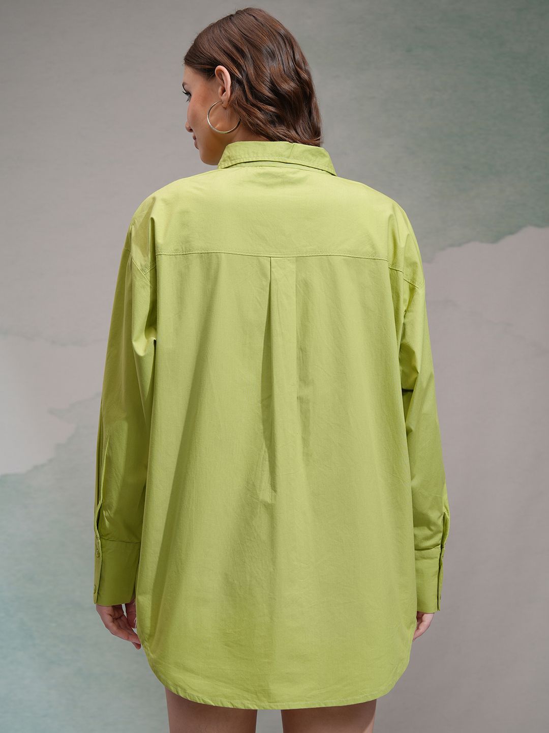 Tokyo Talkies Women Oversized Solid Formal Shirt