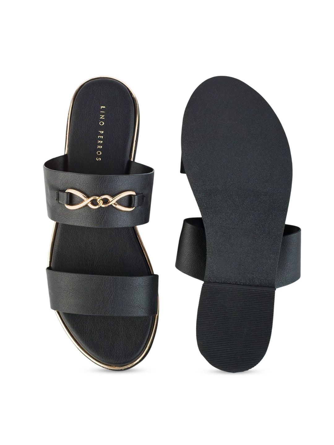 Lino Perros Women Open Toe Flats with Buckles
