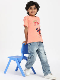 Nauti Nati Boys Graphic Printed Round Neck Cotton T-Shirt