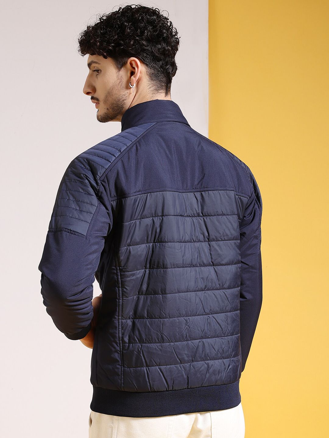 The Indian Garage Co Navy Blue Lightweight Padded Jacket