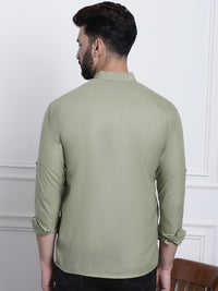 SOJANYA Lengan Gulung Kolar Band Kurta