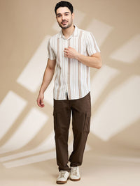 Being Human Men Slim Fit Opaque Striped Casual Shirt