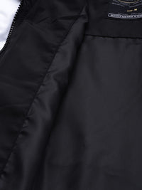 The Indian Garage Co Men Slim Fit Colourblock Zip-Front Bomber Jacket