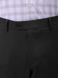 The Indian Garage Co. X Luxe Men Slim Fit Self Design Textured Formal Trousers