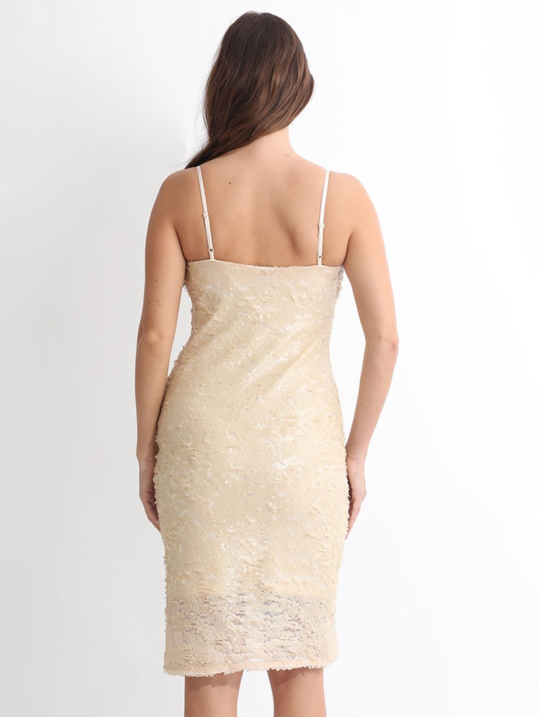 RAREISM Embellished Shoulder Straps Sequined Sheath Dress