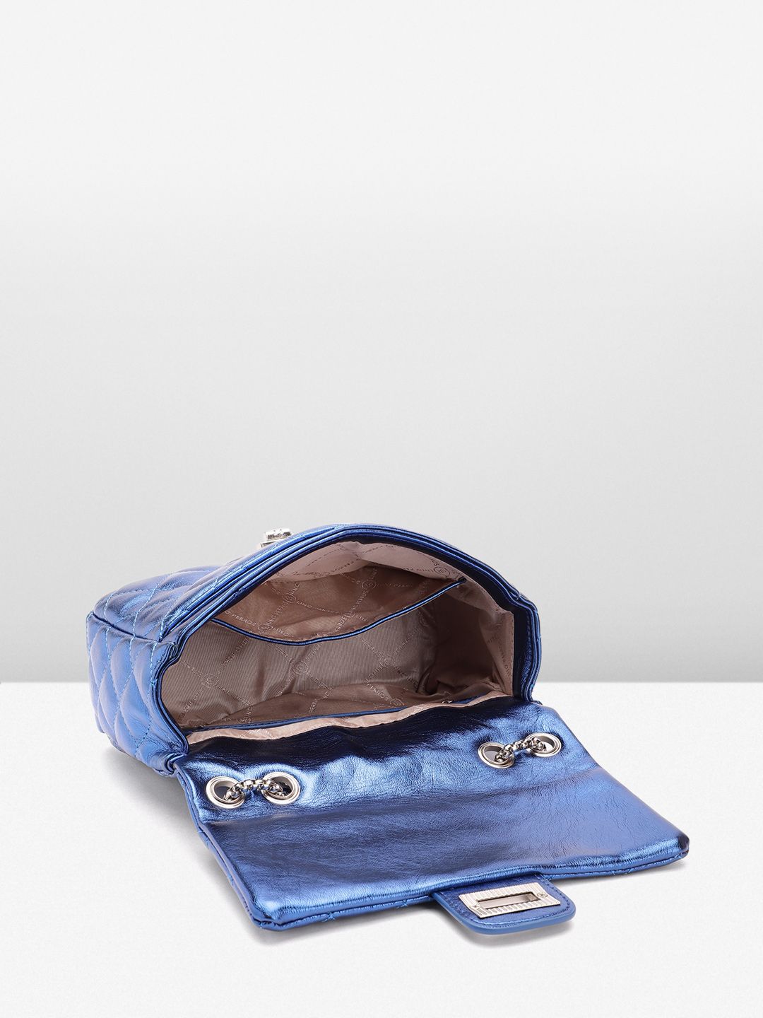 Lino Perros Structured Shoulder Bag with Quilted Detail