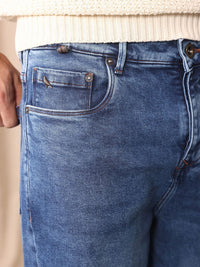 Mr Bowerbird Men Tapered Cropped Light Fade Stretchable Jeans