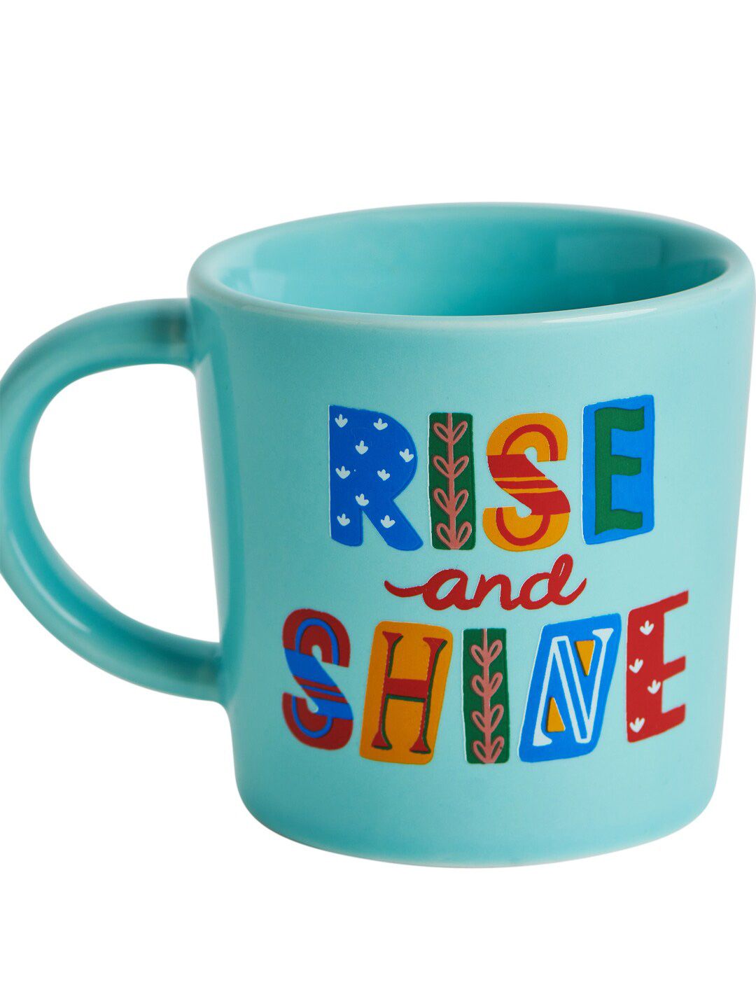 Chumbak Blue Printed Dishwasher &amp; Microwave selamat Ceramic Glossy Mug 300ml