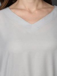 STREET 9 Women Grey Solid Kaftan Dress
