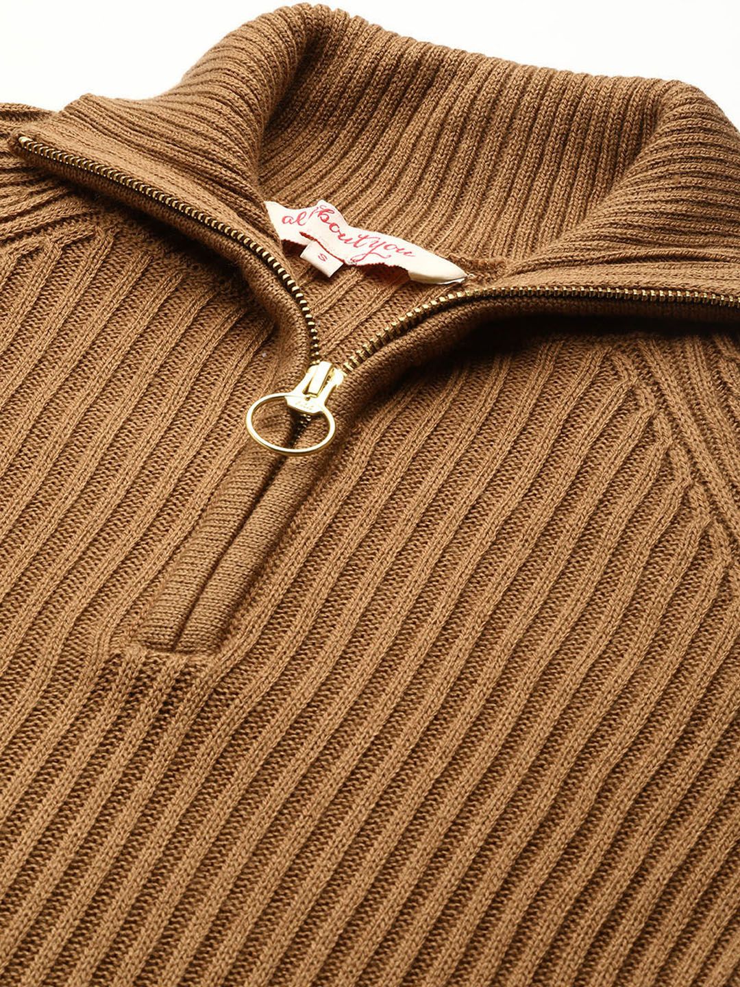 Semua Mengenai Anda Wanita Kabel Brown Knit Pullover