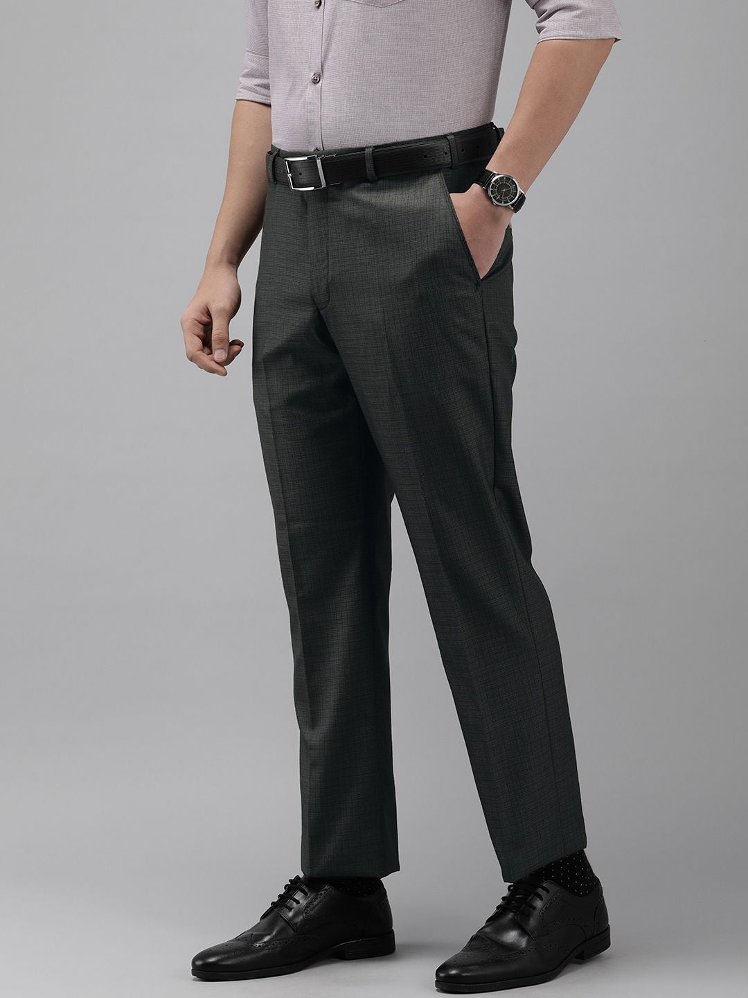 Park Avenue Men Mid-Rise Formal Trousers