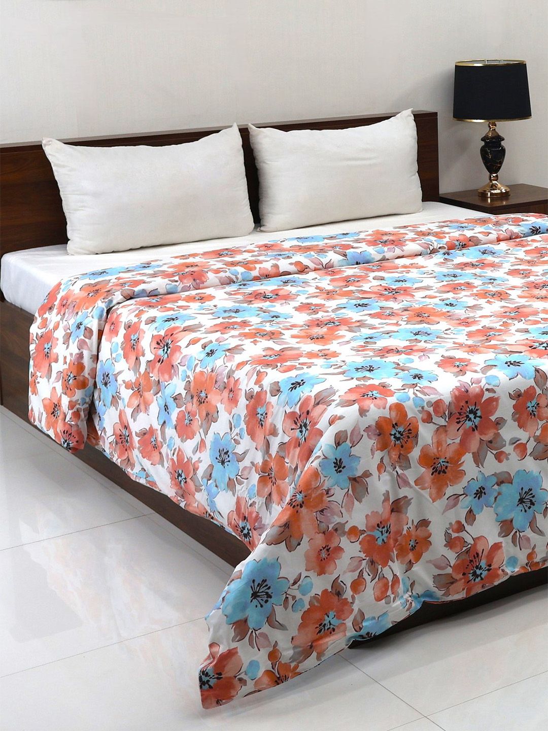 Bombay Dyeing Allure 144 TC 100% Cotton Orange Double King Duvet Cover