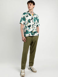 Campus Sutra Men Comfort Swirl Strokes Printed Oversized Casual Shirt