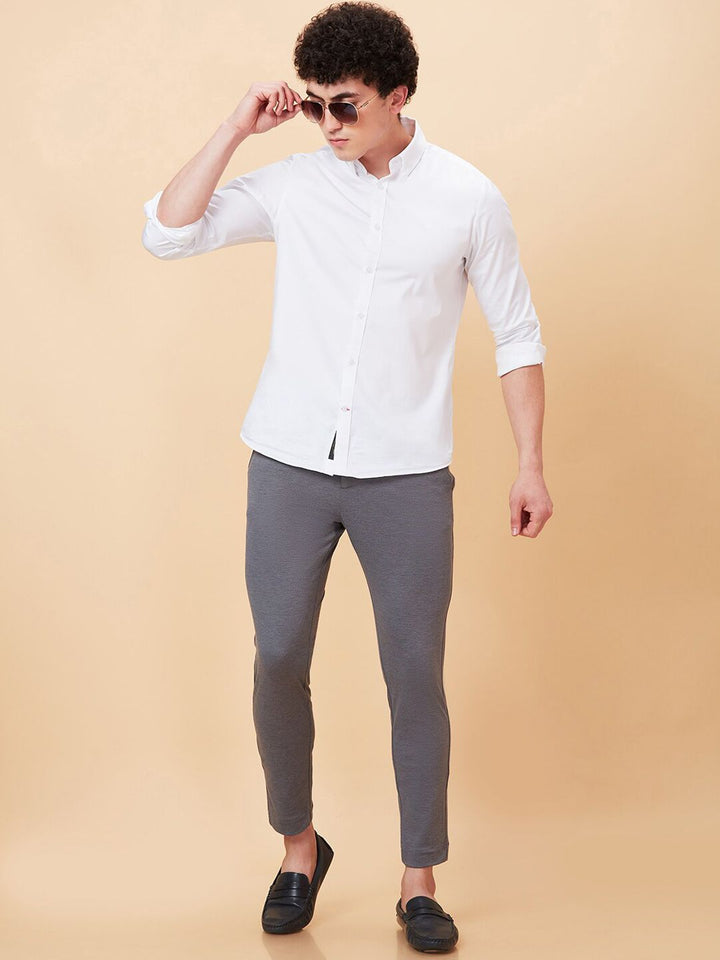 Being Human Men Mid-Rise Cotton Plain Regular Trousers Trousers