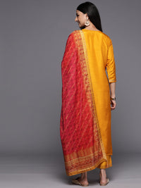 Libas Floral Embroidered Kurta with Trousers & With Dupatta