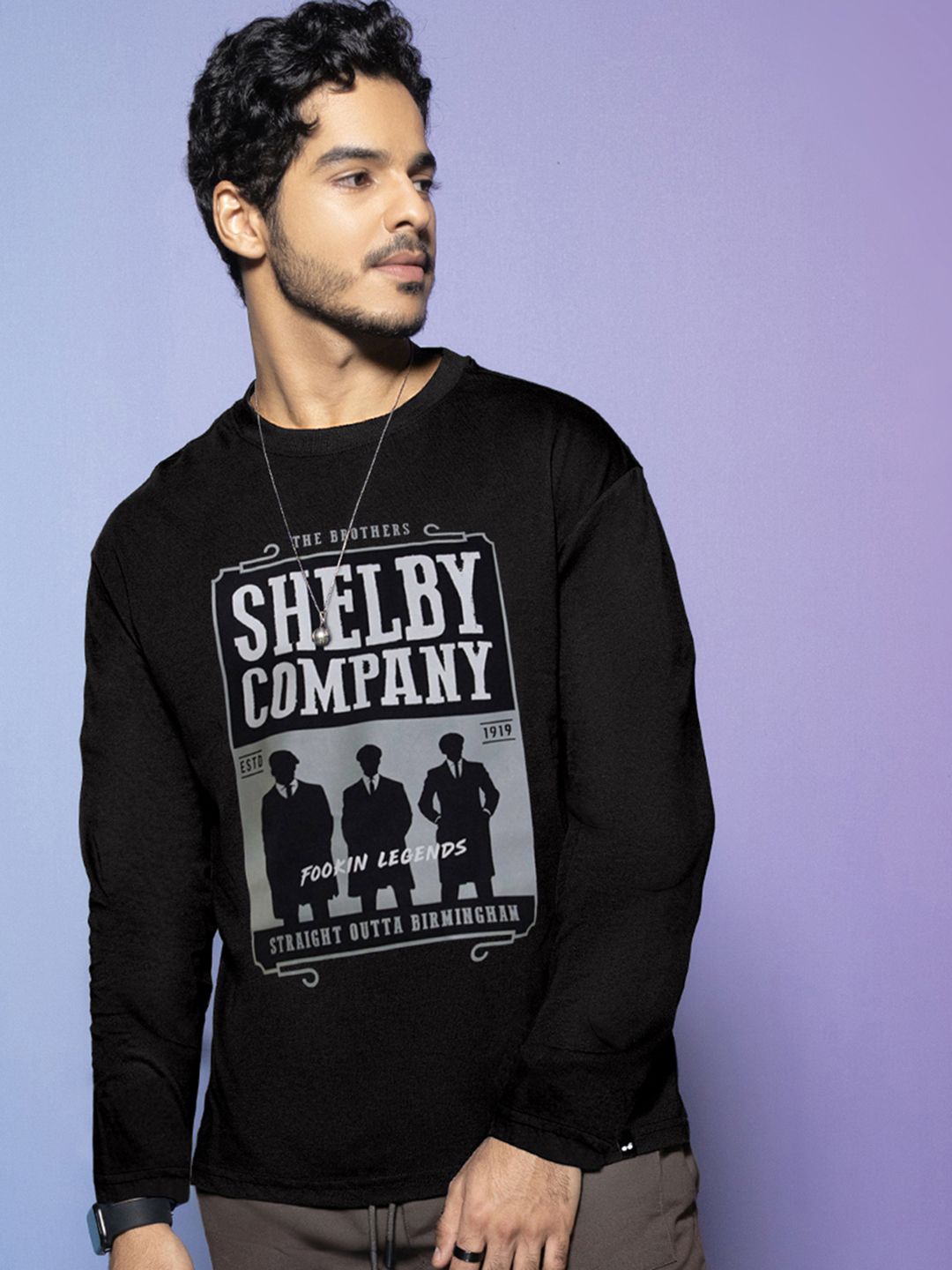 Bewakoof Men Black Printed Pure Cotton T-shirt
