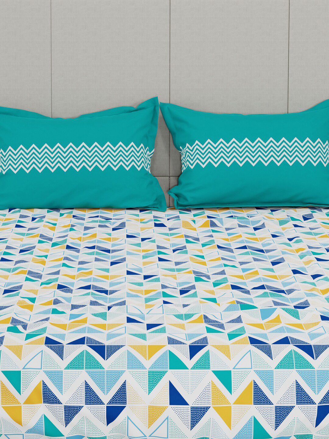 MYTRIDENT Unisex Blue Bedsheets