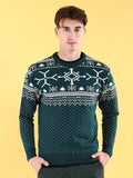 The Indian Garage Co Geometric Self Designed Acrylic Pullover