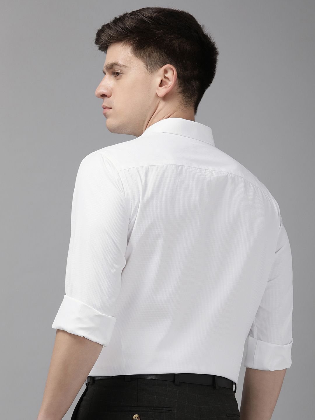Park Avenue Self Design Micro Ditsy Slim Fit Formal Shirt