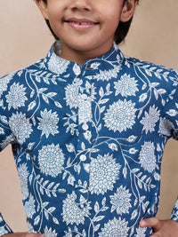 pspeaches Boys Mandarin collar Ethnic Motifs Printed Clothing set