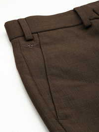 Park Avenue Men Checked Formal Trousers