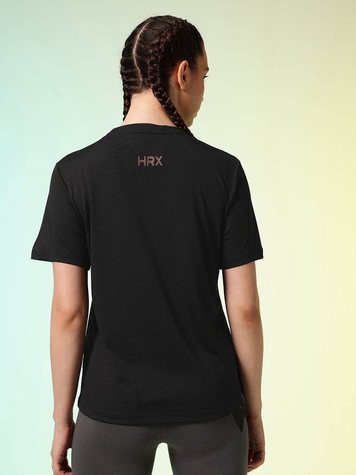 HRX by Hrithik Roshan Brand Logo Printed ACTIVE-GODDESS Rapid Dry Training T-shirt