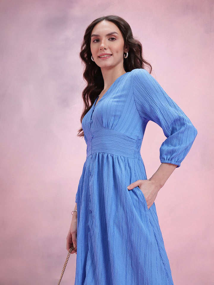 DressBerry Slit Empire Midi Dress