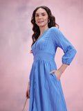 DressBerry Slit Empire Midi Dress