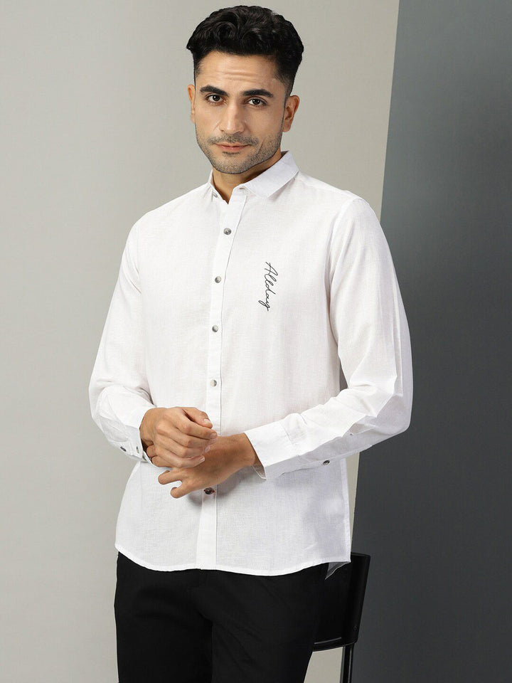Thomas Scott Typography Printed Classic Regular Fit Casual Shirt